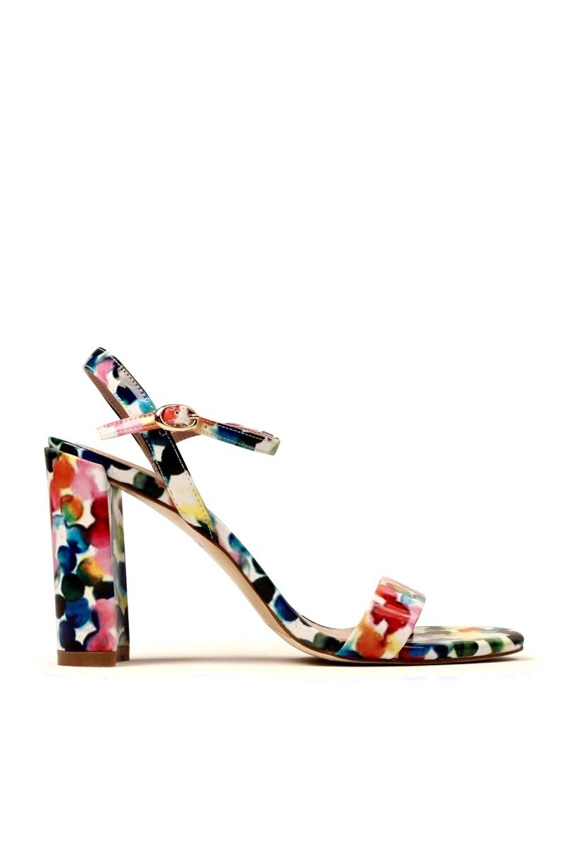 sandales talons multicolores
