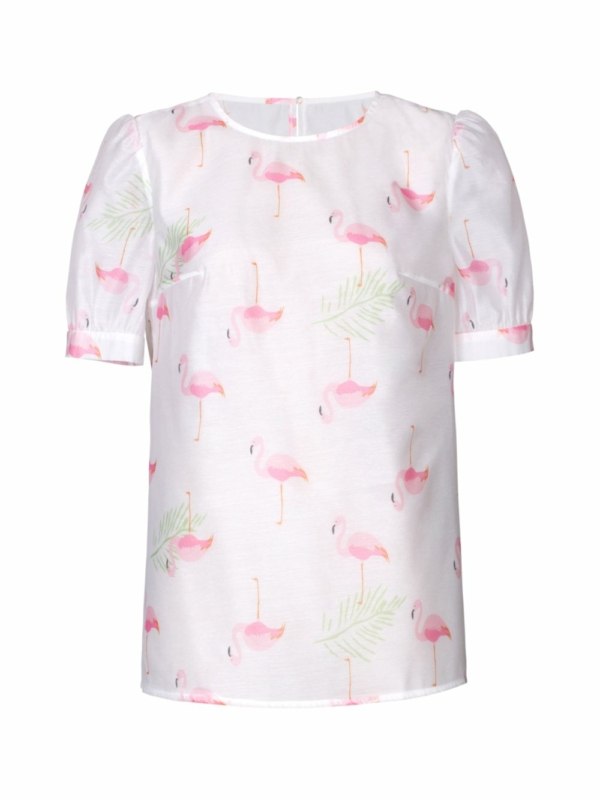 Blouse à motifs imprimés pour femme