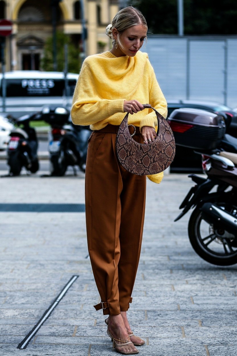 Porter le jaune avec du beige/camel/marron&nbsp;: 11 tenues