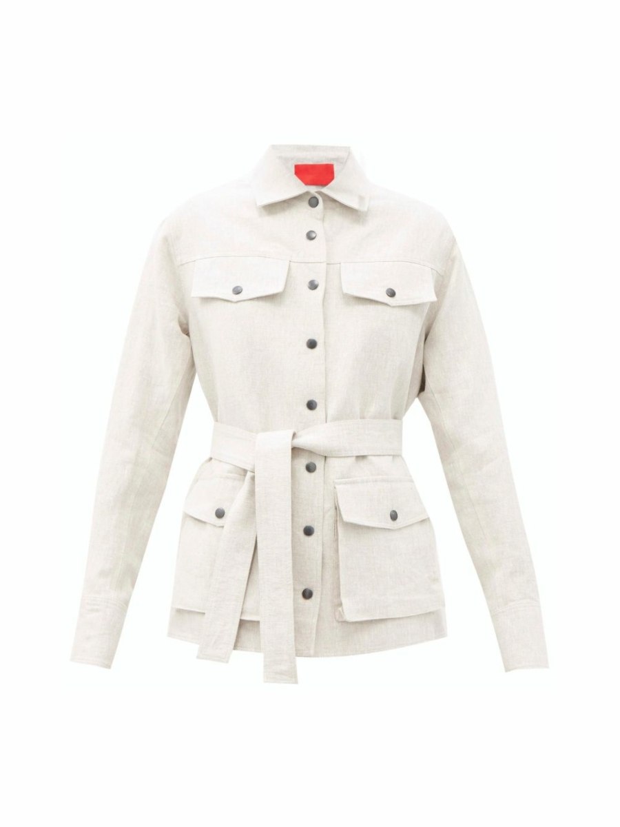 Veste saharienne beige pour femme