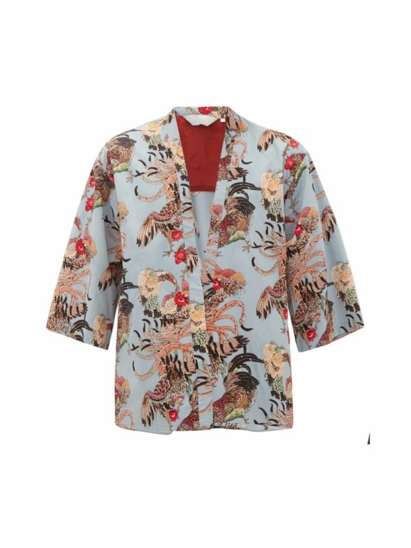 Veste style kimono à motifs pour femme