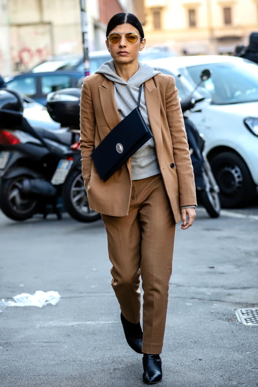 Street style à la Fashion Week de Milan Automne/Hiver 2019-2020 © Mauro Del Signore/Shutterstock