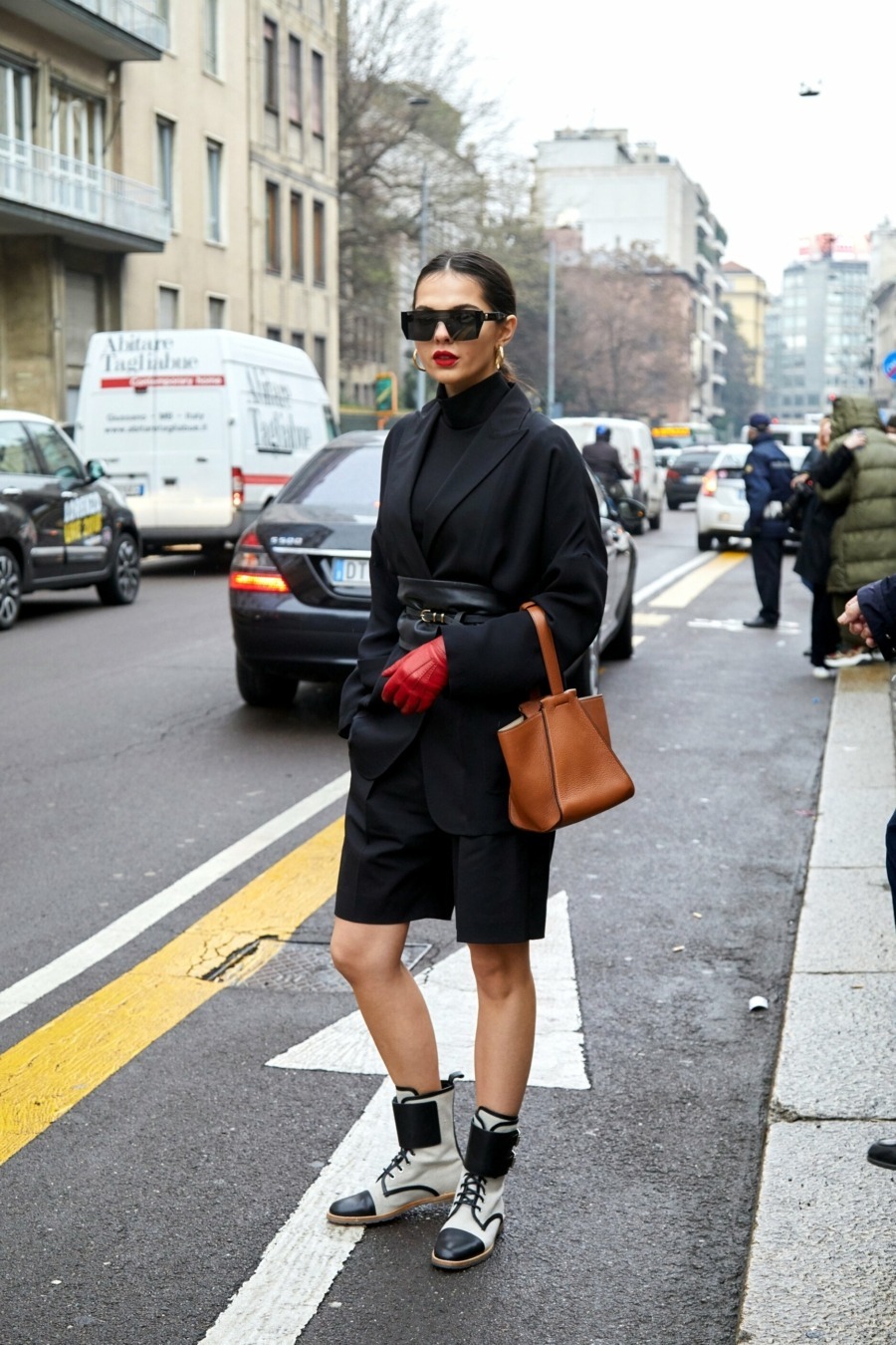 Street style à la Fashion Week de Milan Automne/Hiver 2019-2020 © AndreaA./Depositphotos