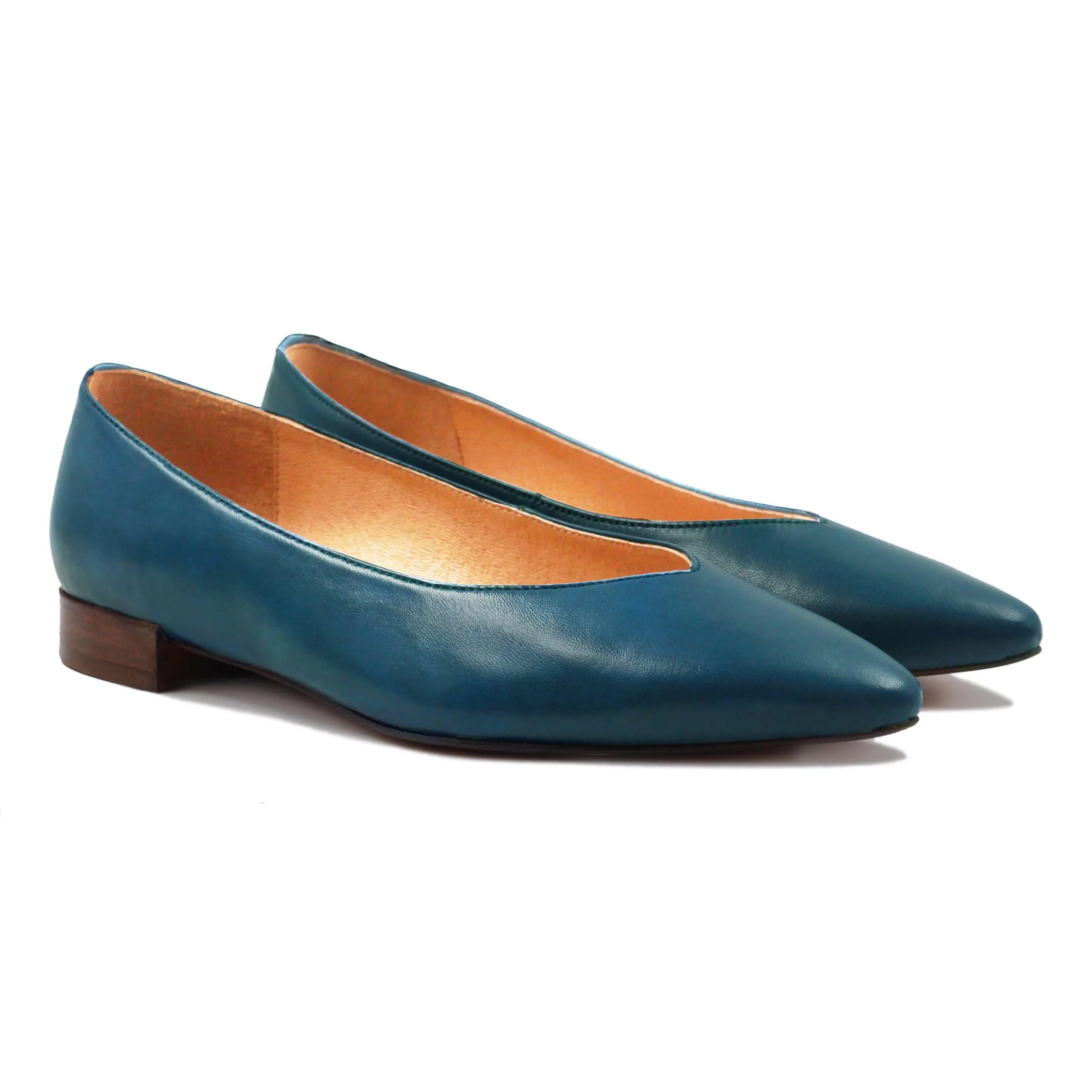 Jules & Jenn – Ballerines cuir bleu à 105,00 € chez Jules & Jenn