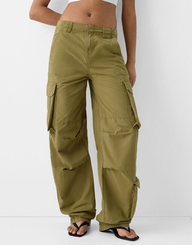 Pantalon cargo bouffant multipoches