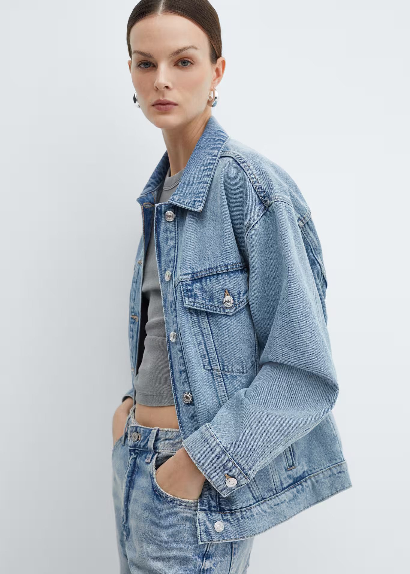 Blouson jean oversize