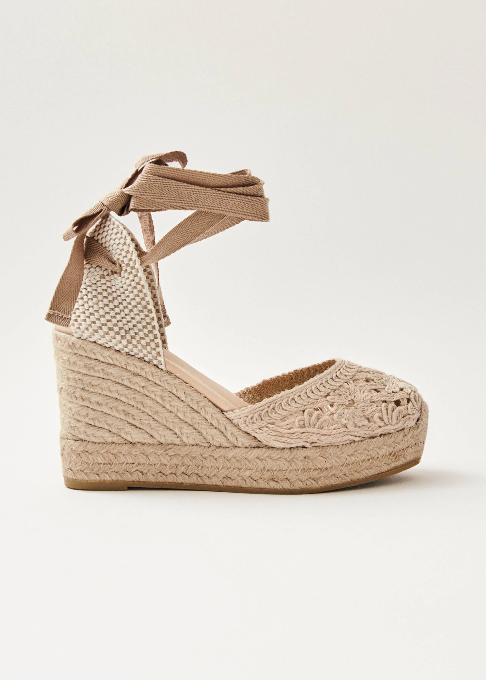 Cordelia Espadrilles en Crochet Crème