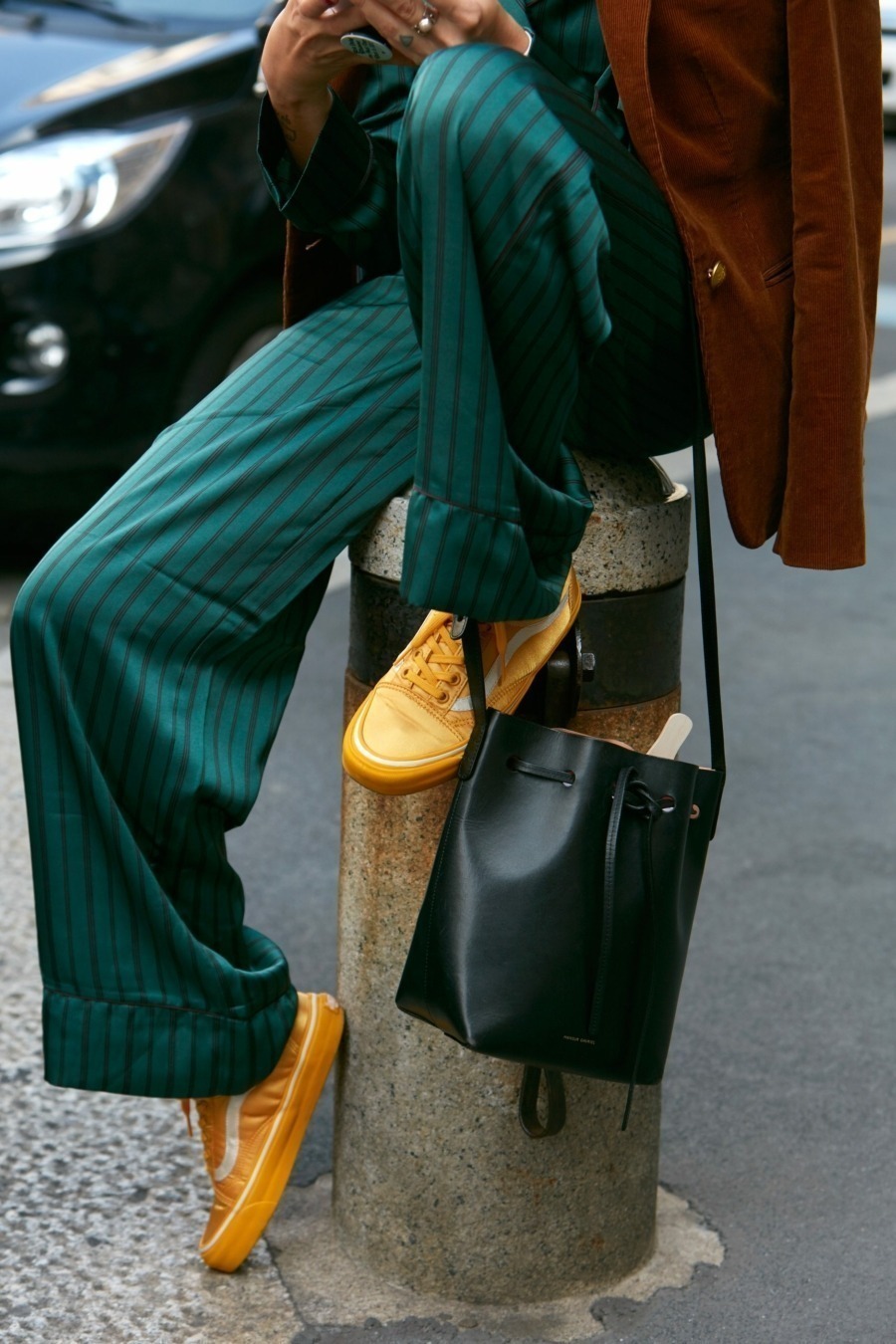 Street style à la Fashion Week de Milan Printemps/Été 2018