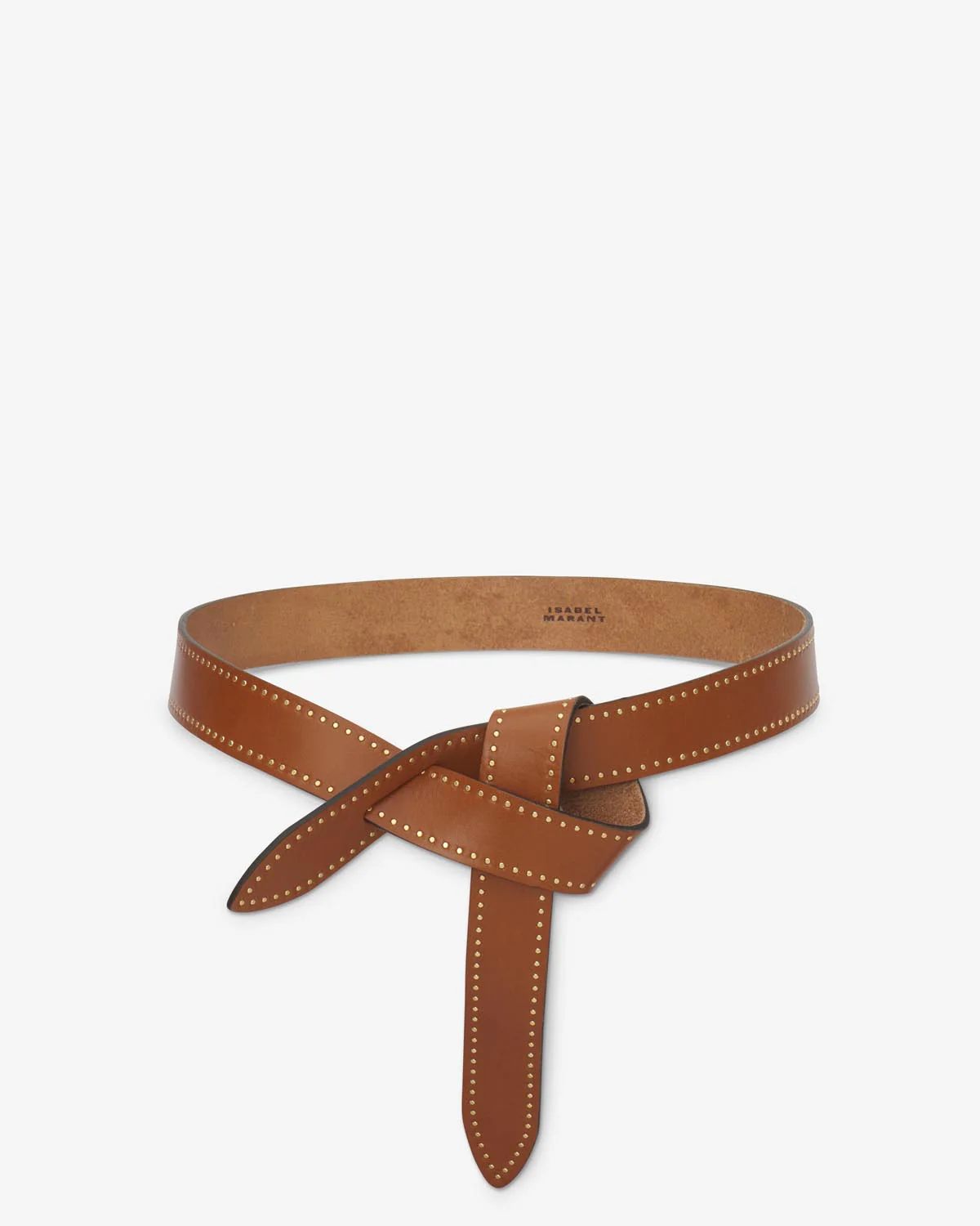 Ceinture fine beige à marron pâle pour femme