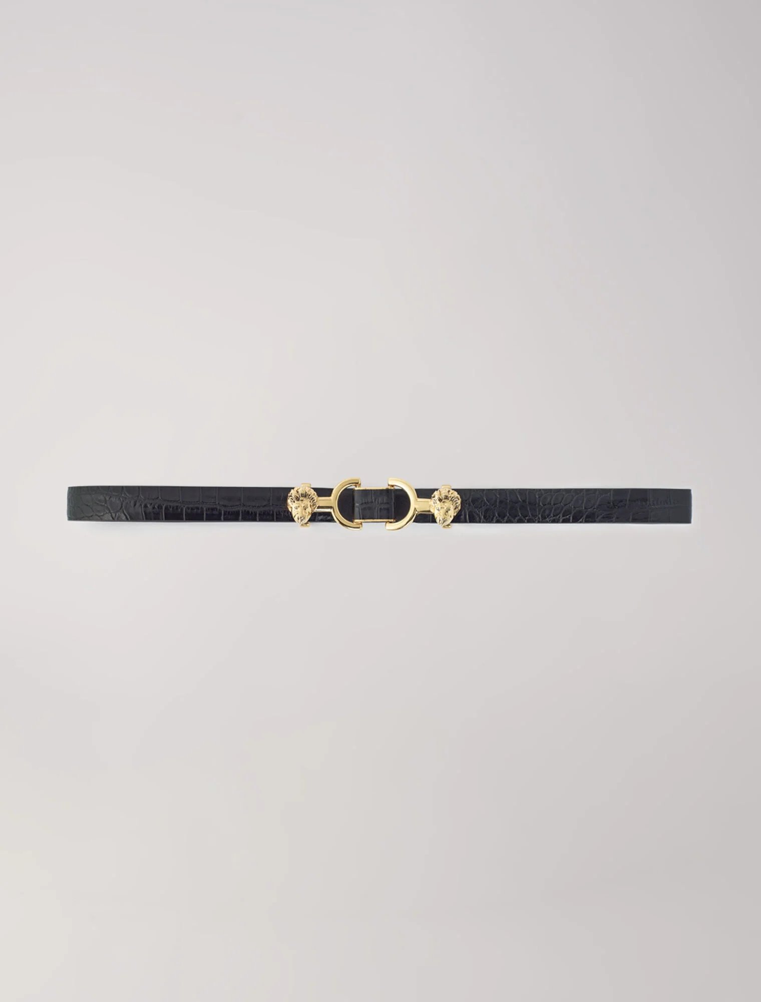 Maje – Ceinture fine en cuir à mors lion à 115 € chez Maje