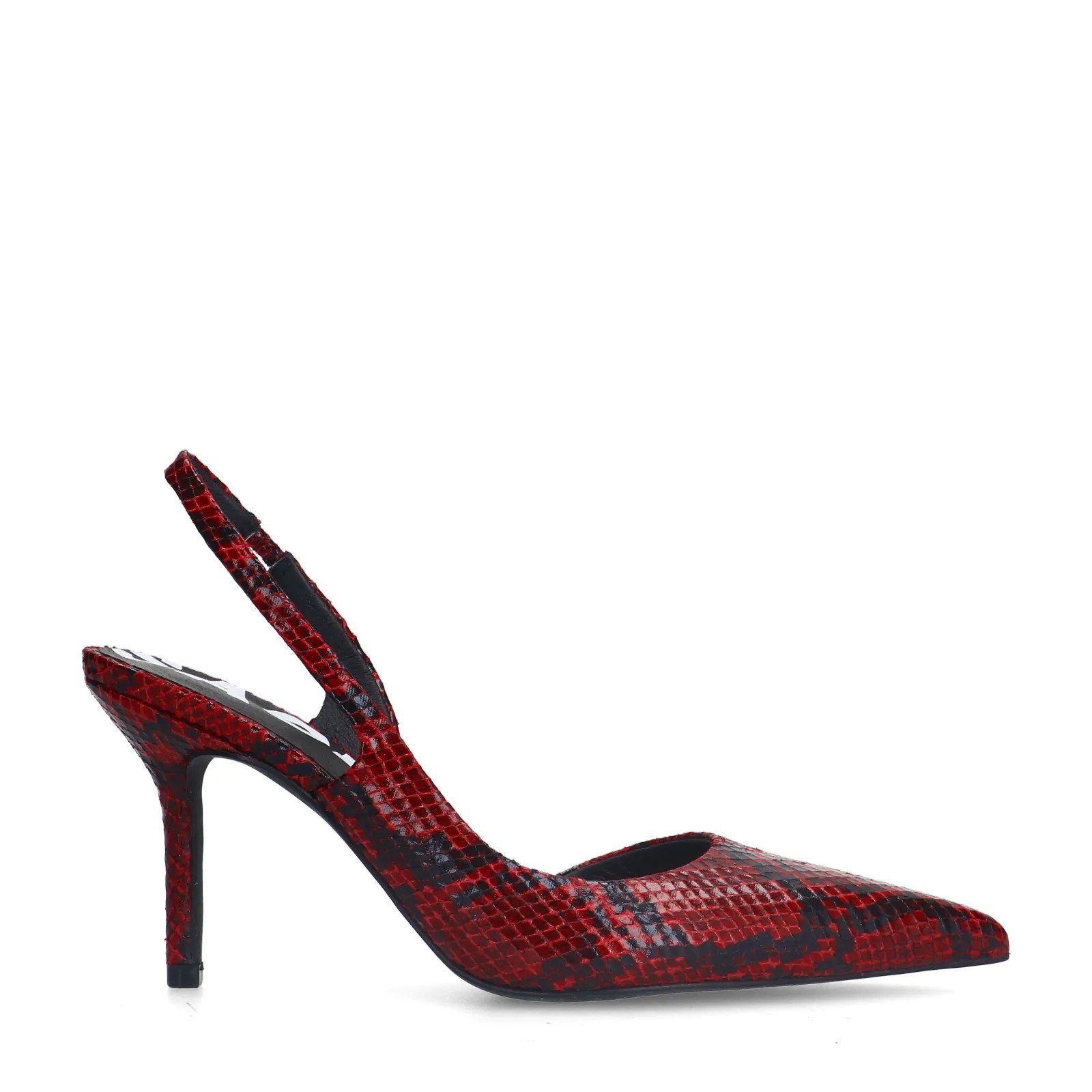 Sacha – Escarpins à bride slingback serpent – rouge à 73.99 € chez Sacha