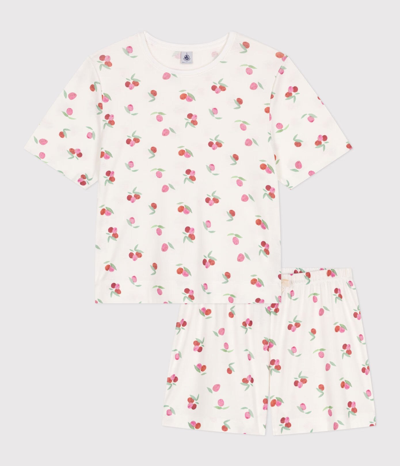 Petit Bateau – Pyjama short femme en coton imprimé fruits à 60,00 € chez Petit Bateau