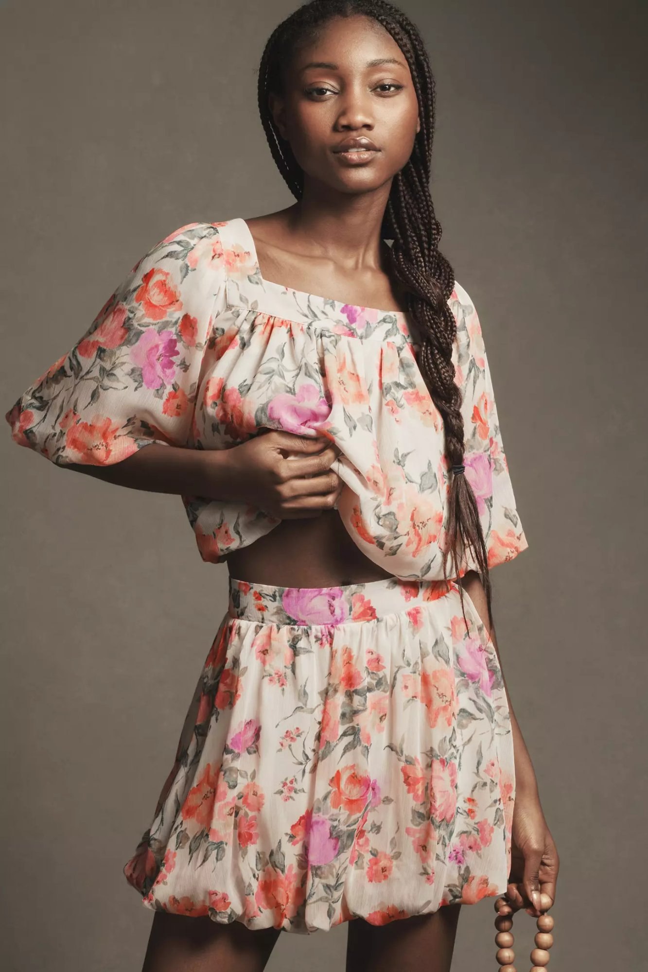 Anthropologie – By Anthropologie Floral Bubble-Hem Skirt à 115,00 € chez Anthropologie
