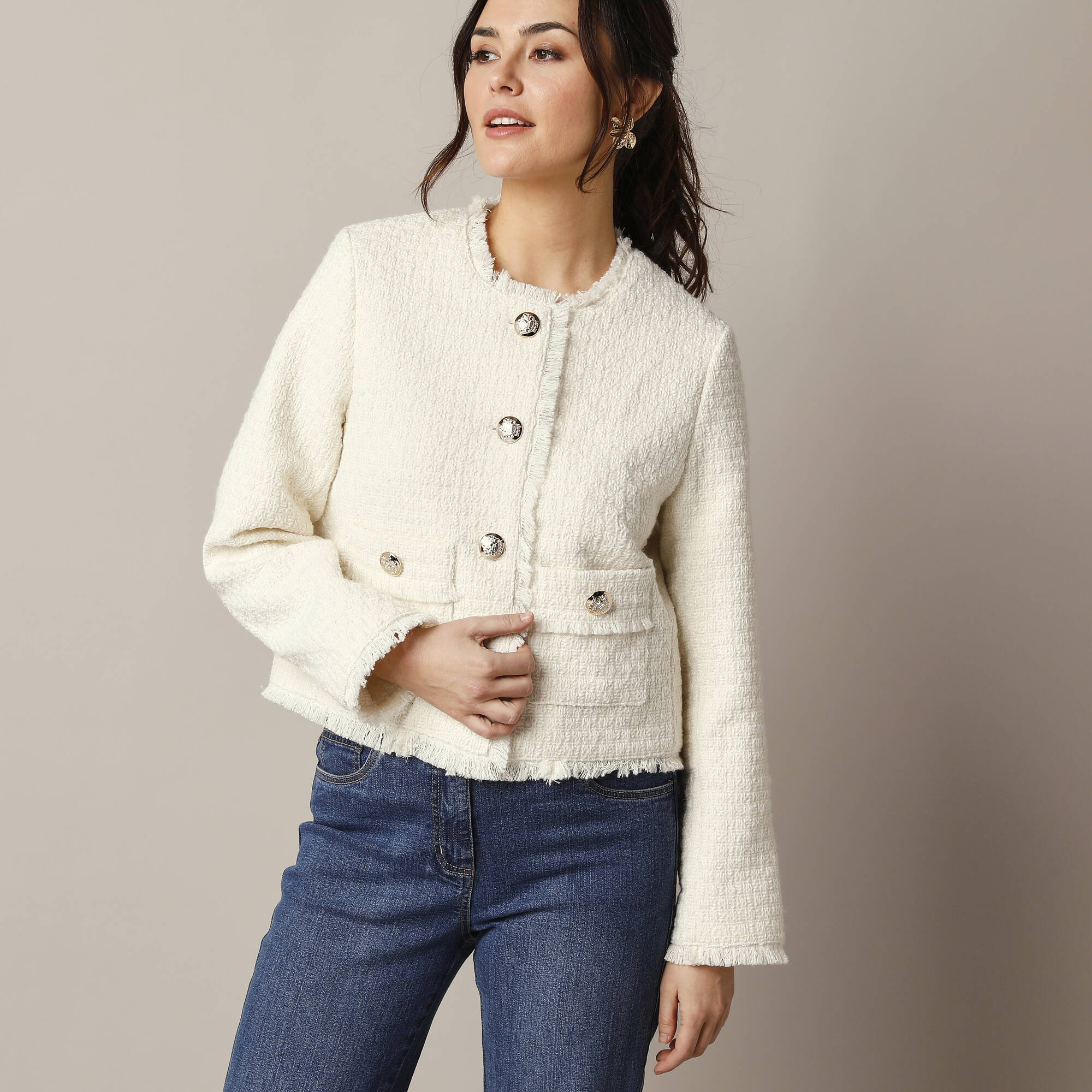 Veste blazer beige/camel femme