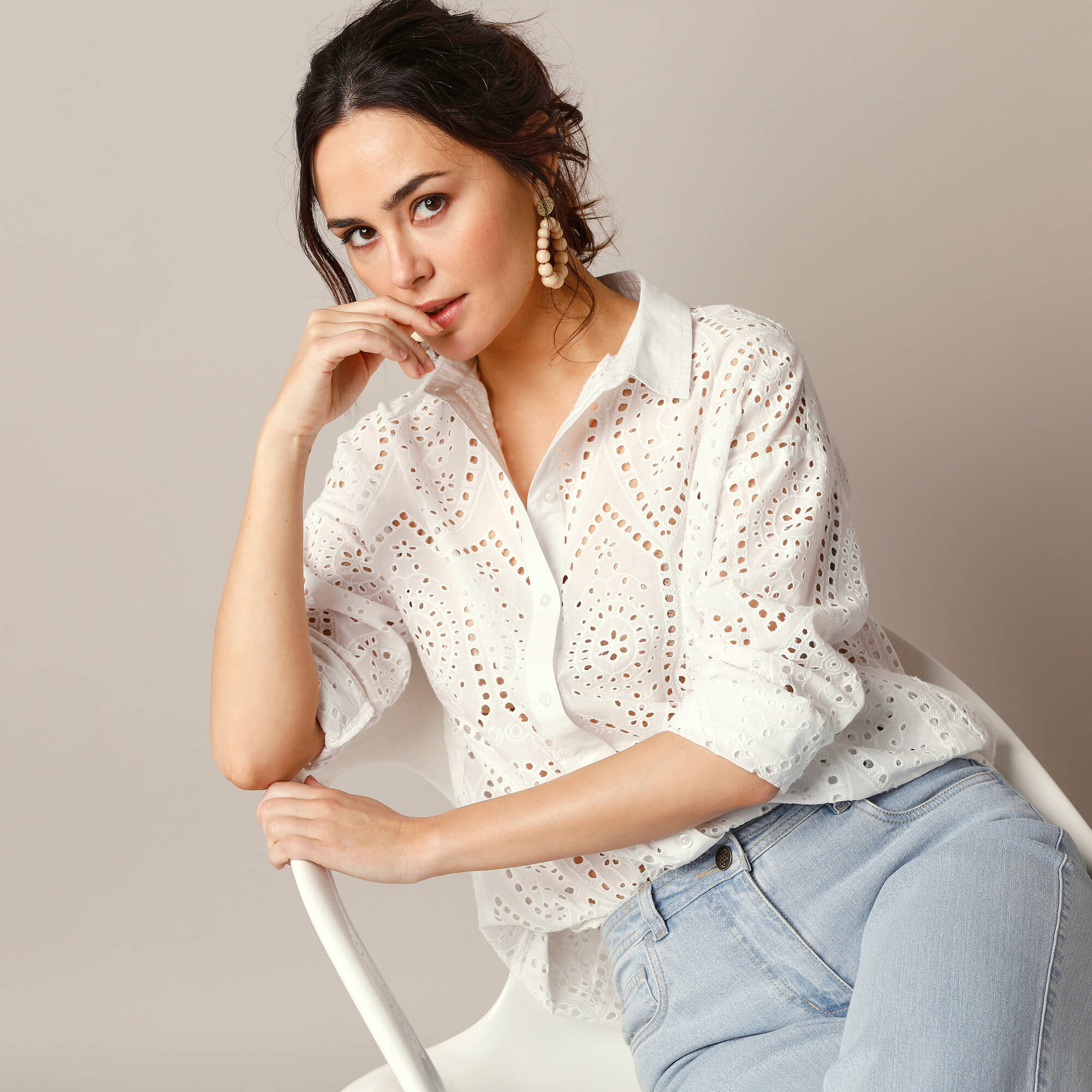 Blouse ou chemisier blanc pour femme
