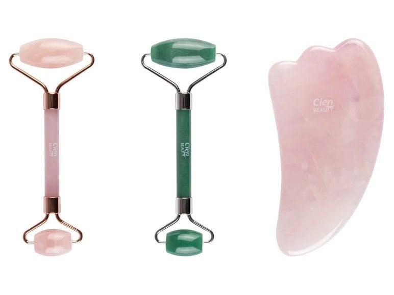 Rouleau de quartz pour le visage ou Pierre de massage au quartz