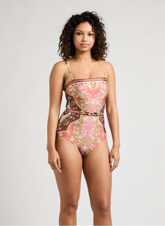 Zimmermann – Maillot 1 pièce bandeau Wylie – Marron à 375,00 € chez Printemps