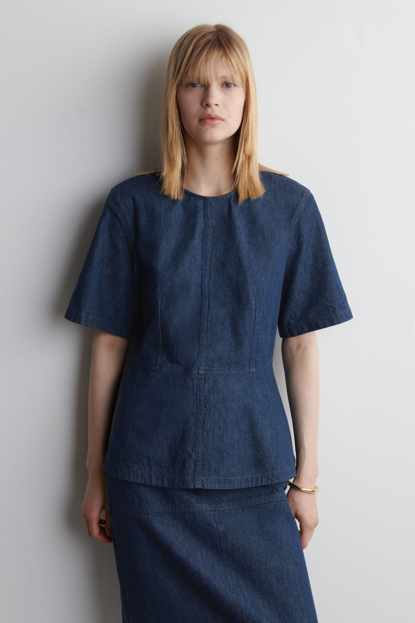HAUT À BASQUE EN DENIM