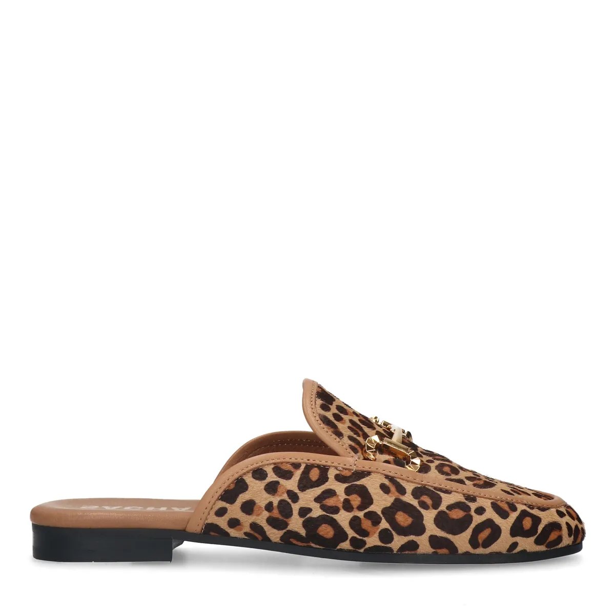 Mules plates en cuir pour femme