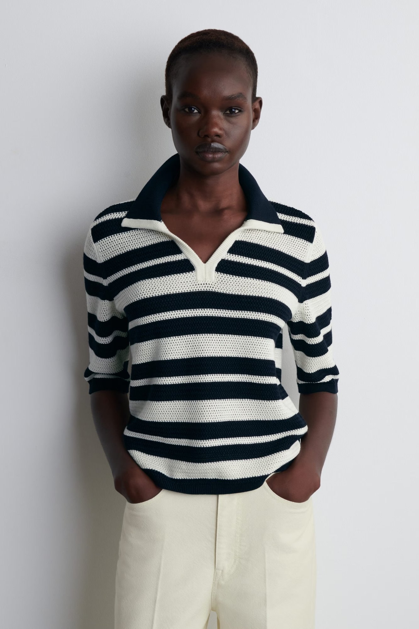 POLO EN MAILLE AJOURÉE