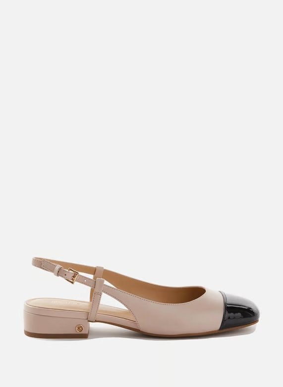 Slingback en cuir – Rose
