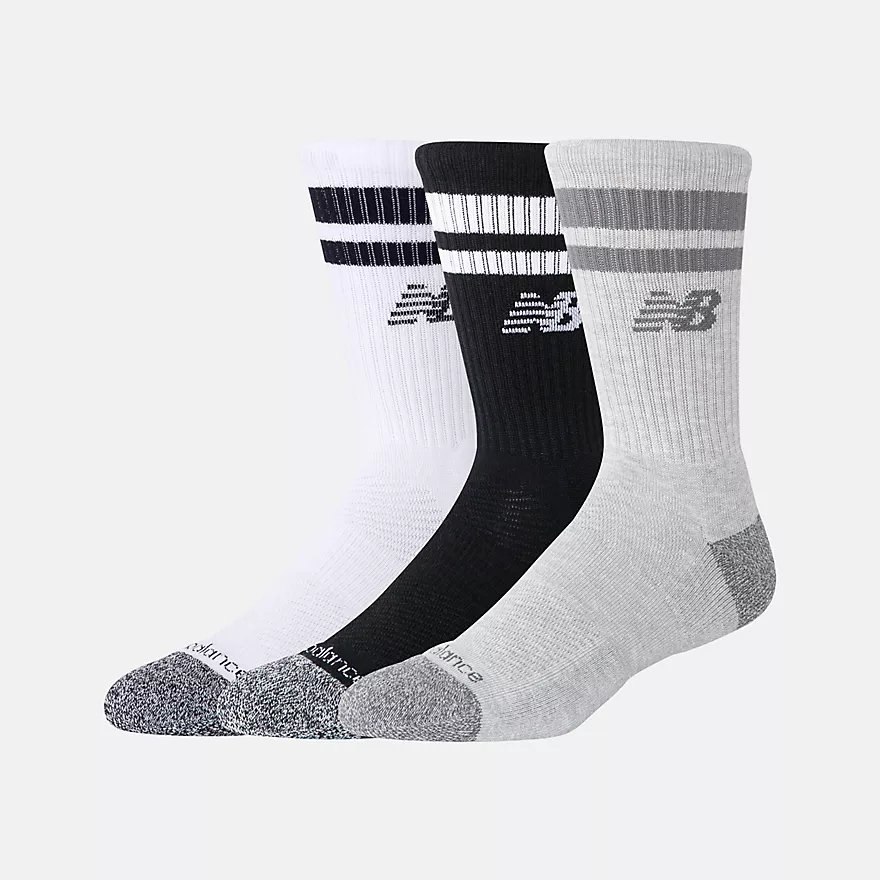 New Balance – Active Lifestyle Striped Crew Socks 3 Pack à 20,00 € chez New Balance