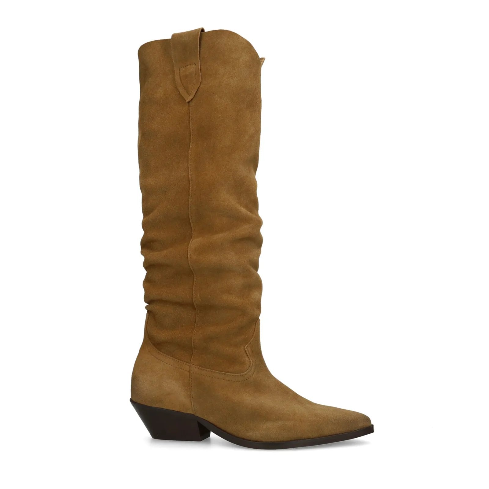 Bottes ou bottines pliss&eacute;es tombantes pour femme