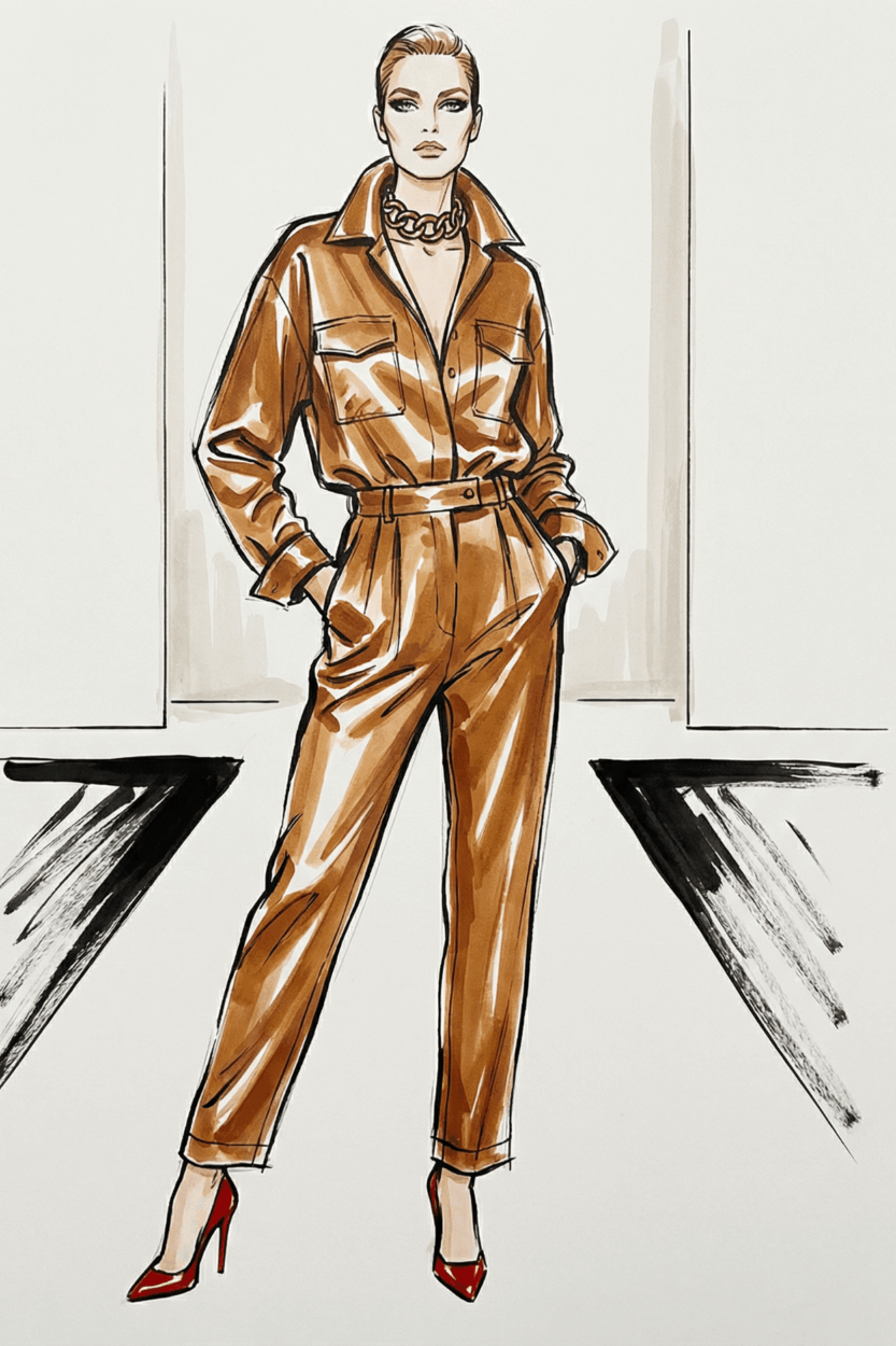 Mon choix pour un afterwork la combinaison utilitaire en satin