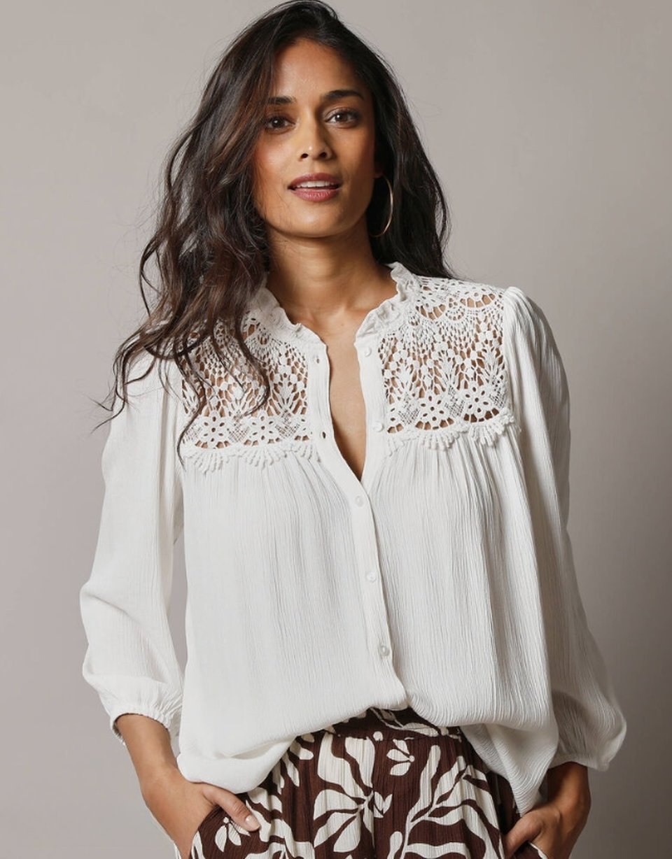 Blouse ou chemisier blanc pour femme