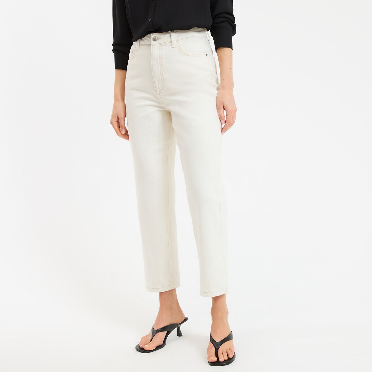 La Redoute Collections&nbsp;&ndash;&nbsp;Jean Mom Coton Bio Signature PAULINE &agrave; <del>39.99 EUR&nbsp;&euro;</del>&nbsp;39,99 EUR&nbsp;&euro; chez La Redoute