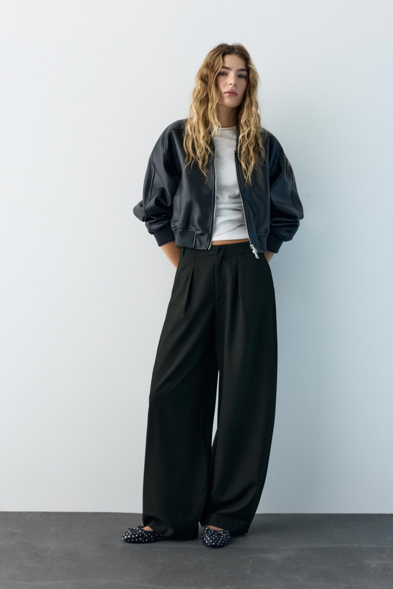 Pantalon Barrel &Agrave; Pinces
