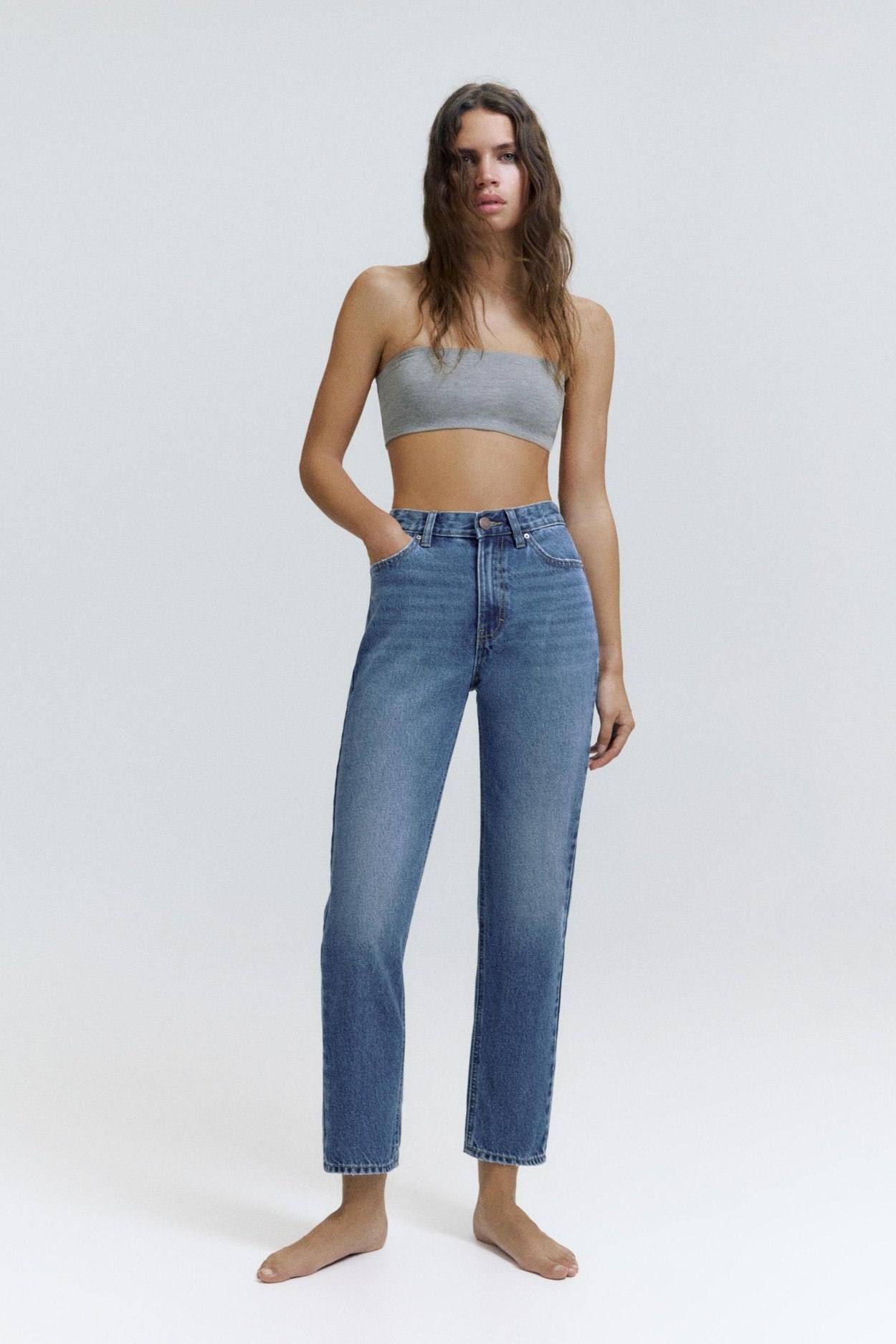 Jean Mom Fit Taille Haute