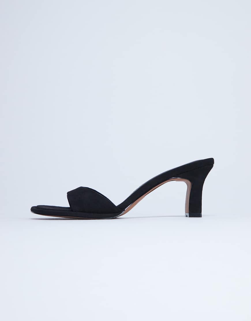 Topshop &ndash; Ari &ndash; Mules &agrave; talon mi-haut &ndash; Noir