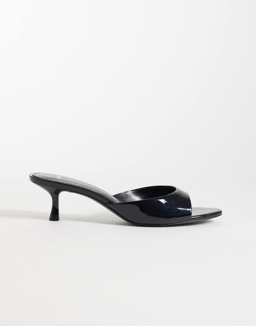 Mango x Hailey Bieber &ndash; Mules &agrave; talon &ndash; Noir