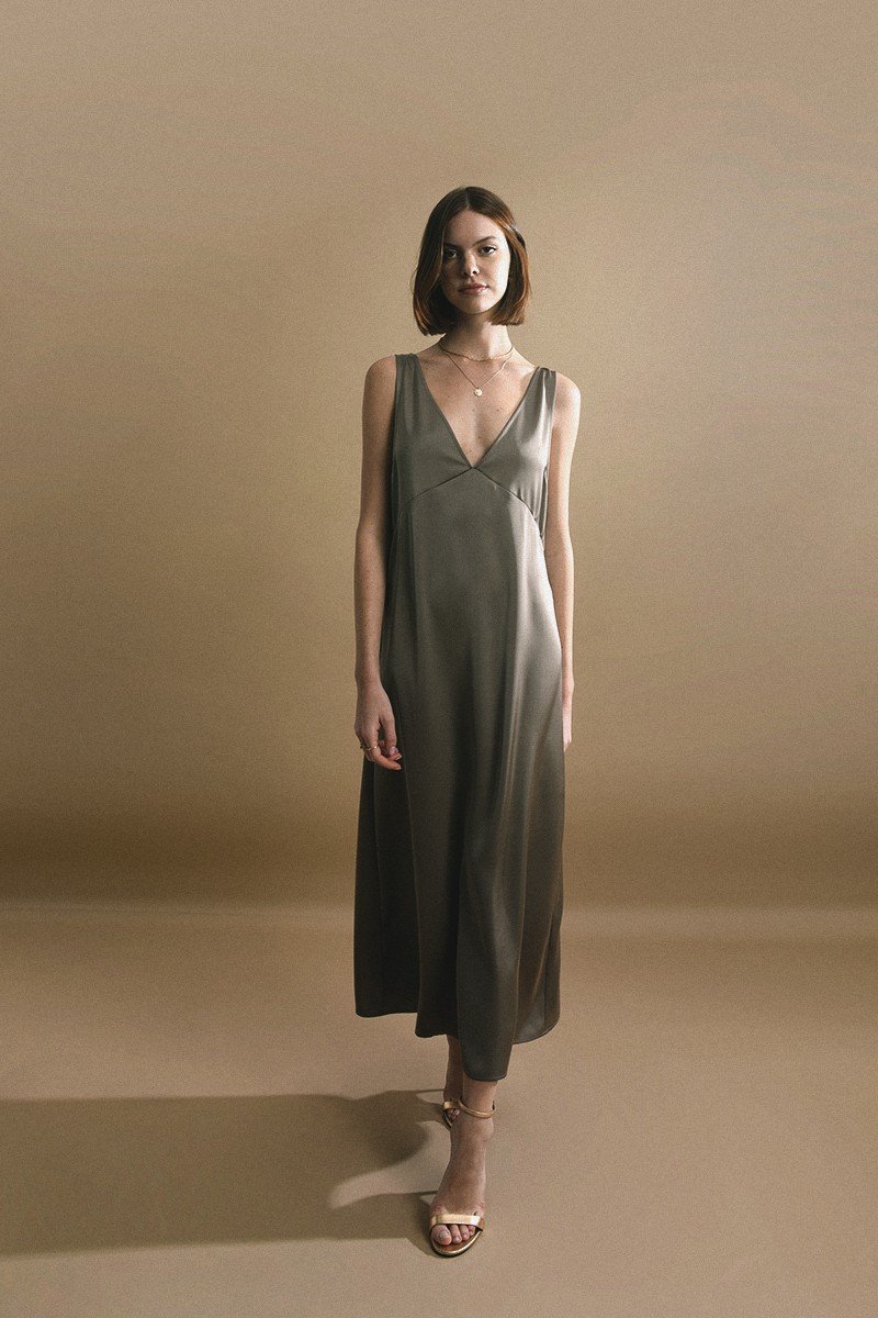 Robe nuisette en satin pour femme