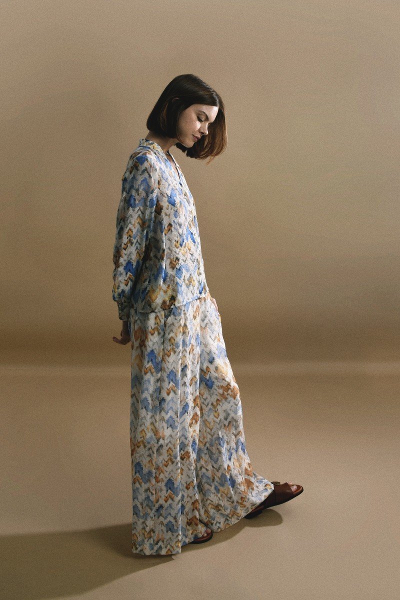 Pantalons &agrave; motifs imprim&eacute;s pour femme