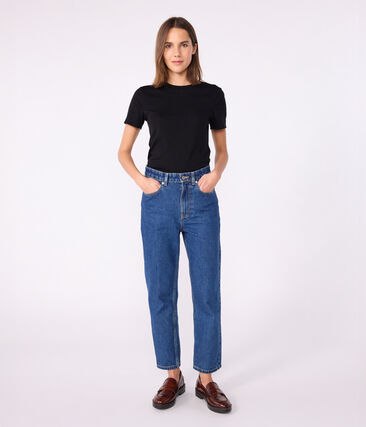 Tee-shirt l&rsquo;Iconique manches courtes en c&ocirc;te unie femme Petit Bateau &ndash; noir &ndash; Taille XXS