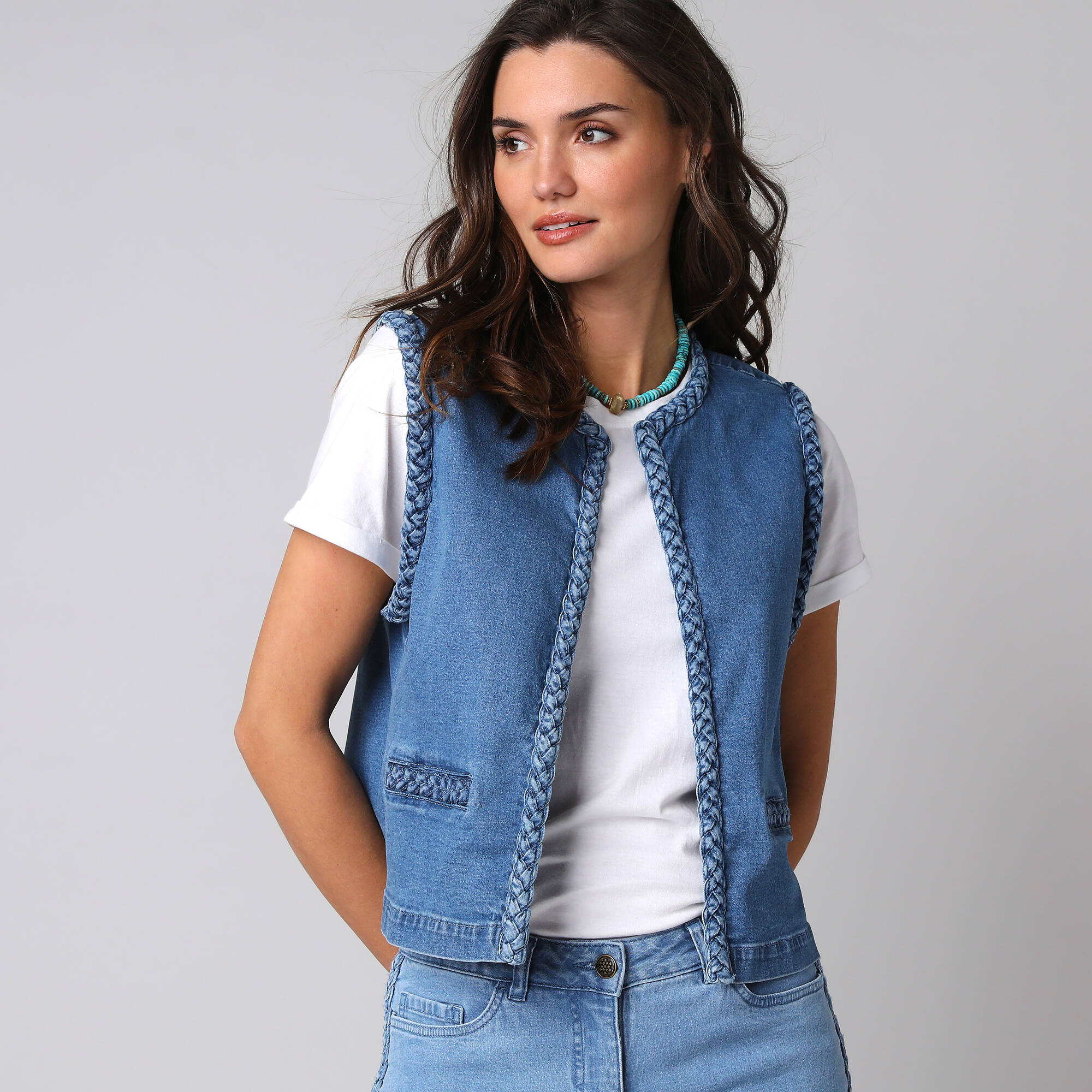 Veste en jean oversize pour femme