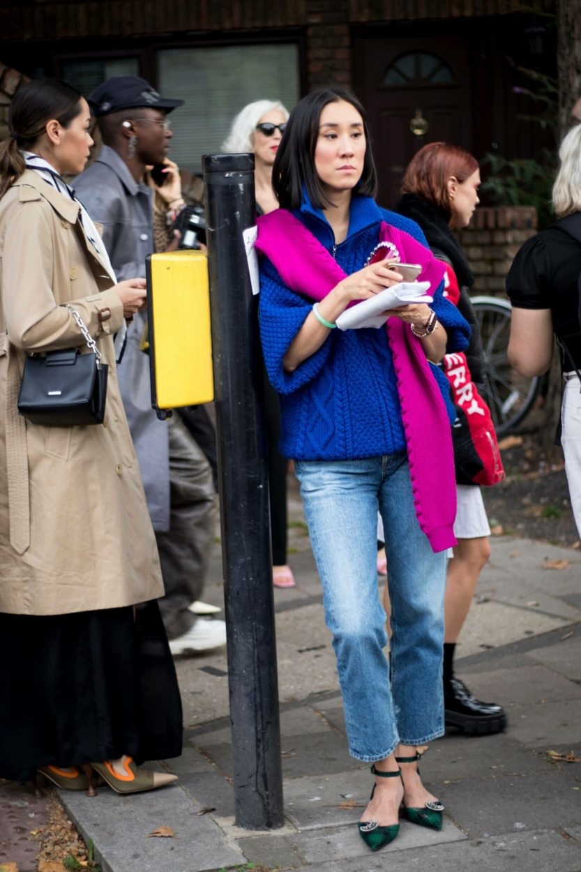 Streetstyle à la Fashion Week de Londres Printemps/Été 2020 © Elena Gromadchuk/Shutterstock