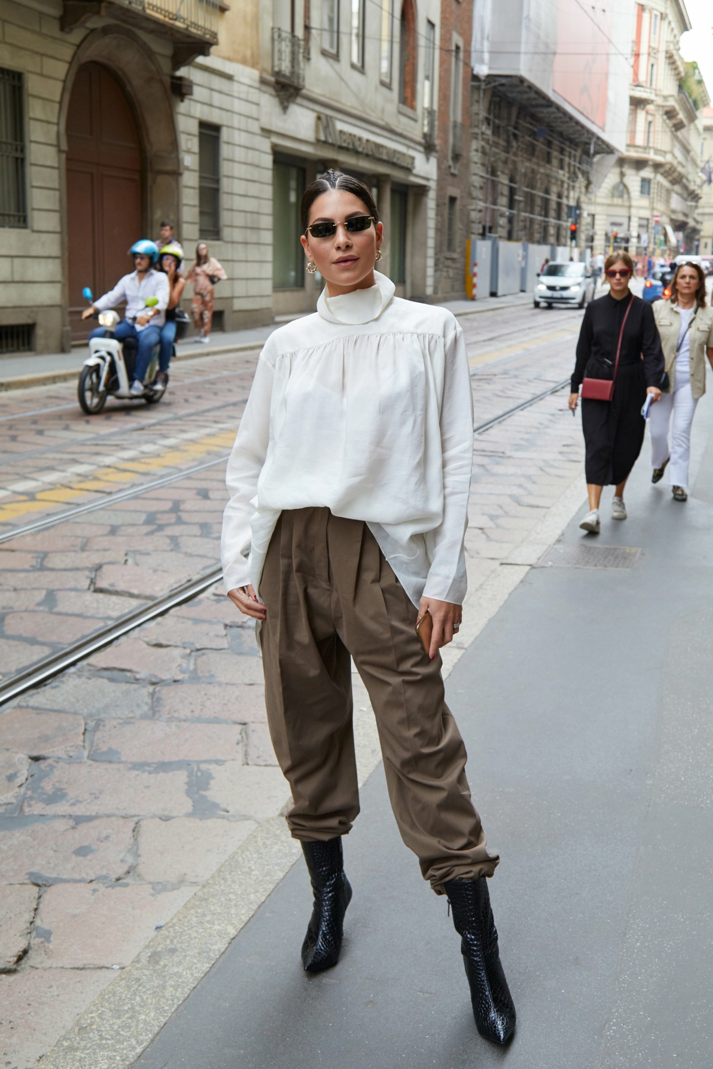Street style à la Fashion Week de Milan Printemps/Été 2020