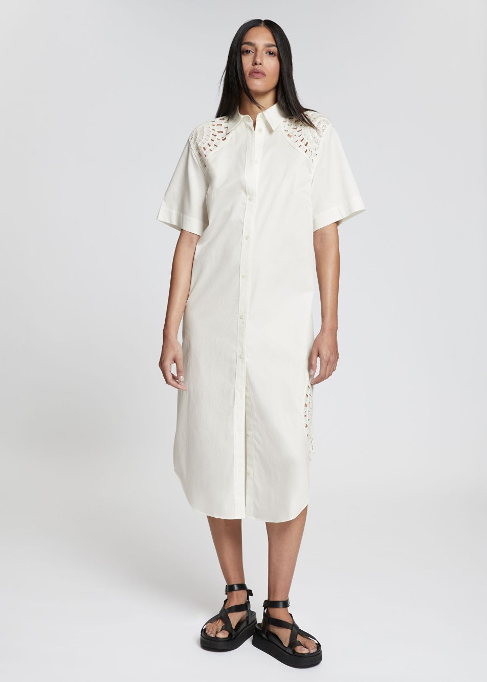 Robes chemises blanches pour femme