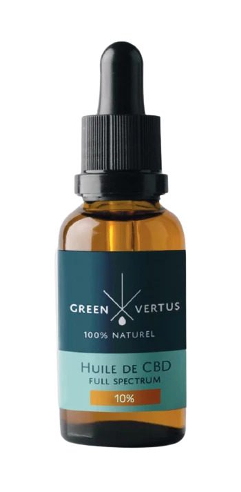 Green Vertus – Huile full spectrum 10% CBD green vertus à <del>29,90 €</del> 22,43 € chez Green Vertus