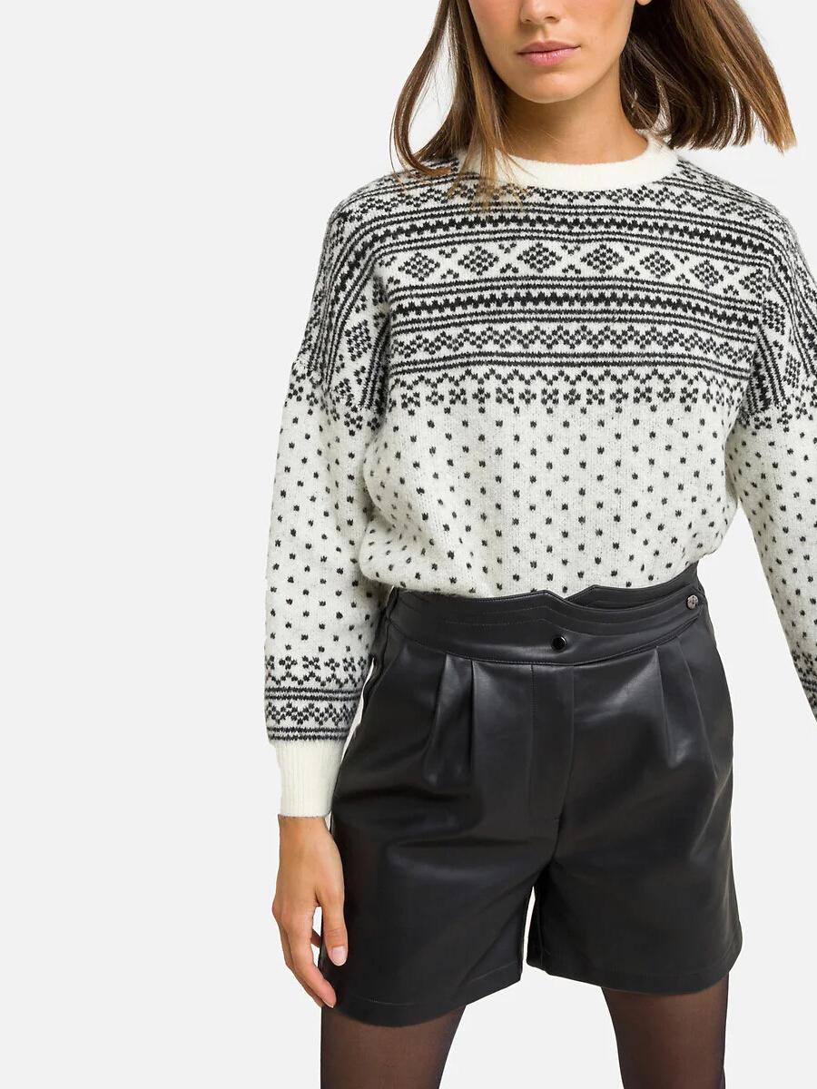 Pull de montagne femme en jacquard du style Noël