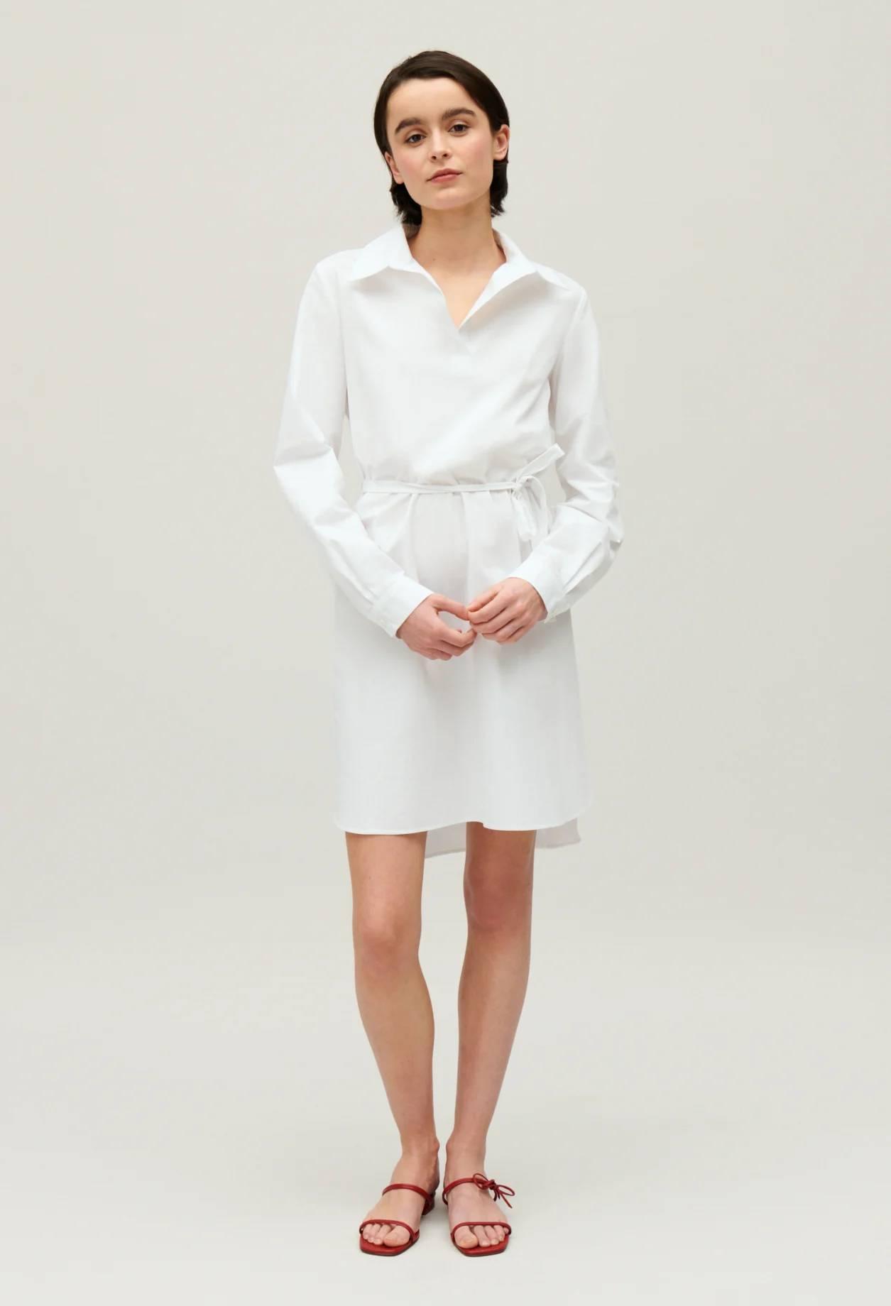 Robes chemises blanches pour femme