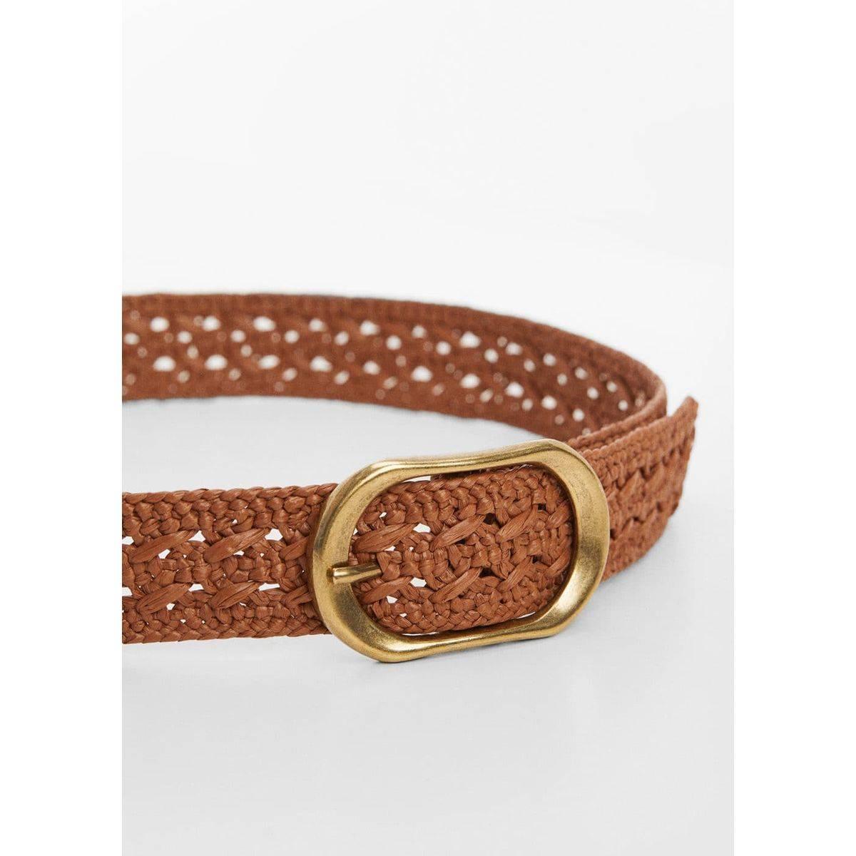 Ceinture fine beige à marron pâle pour femme