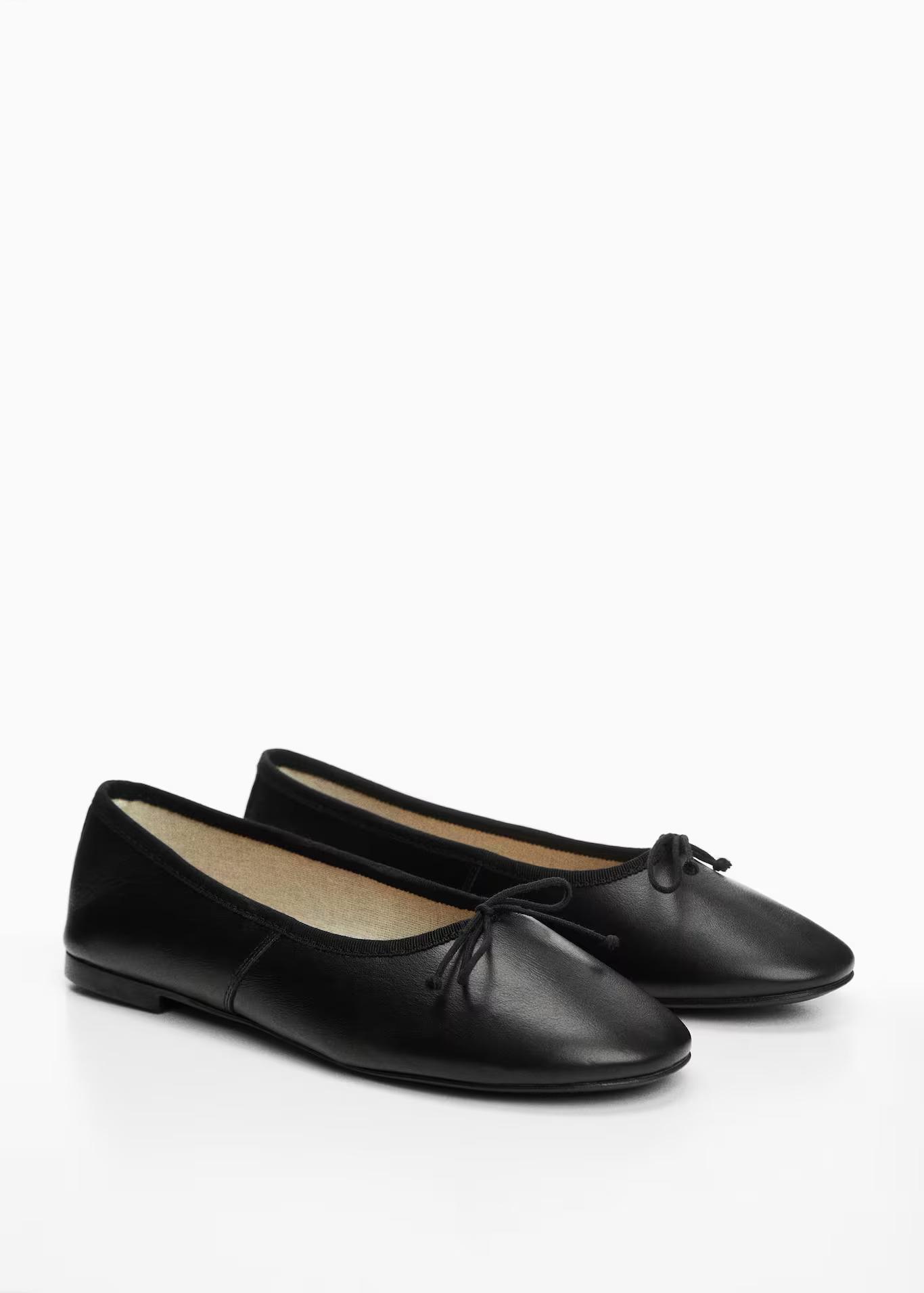 MANGO – Ballerines cuir nœud à 45,99 € chez Mango