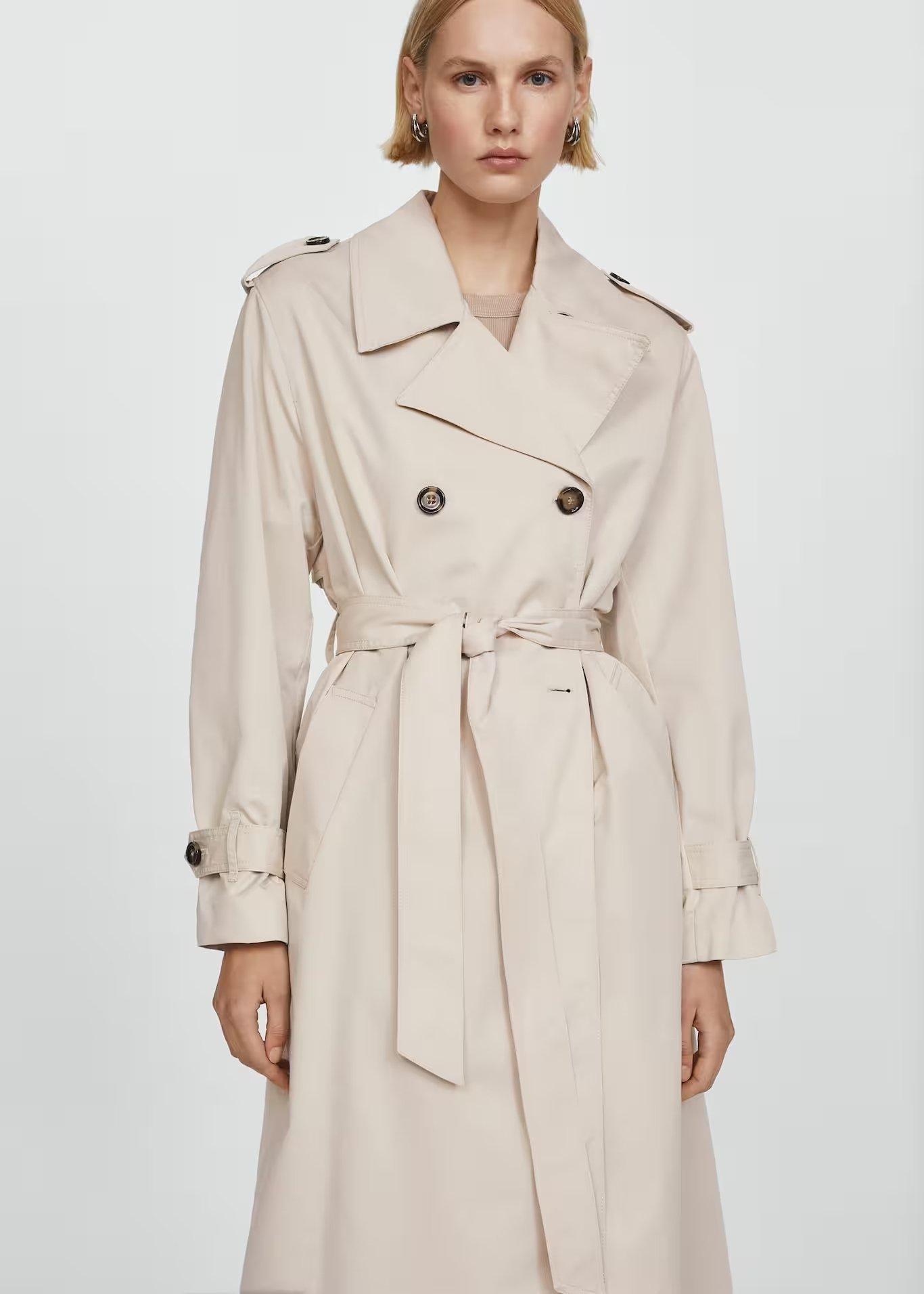 MANGO – Trench double boutonnage à 99,99 € chez Mango