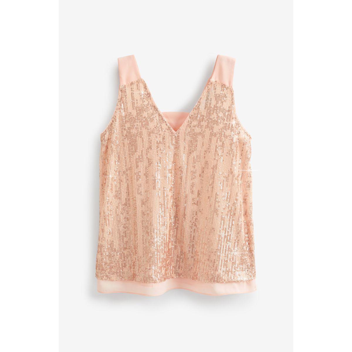 NEXT – Débardeur à sequins et col v à 20,00 € chez La Redoute