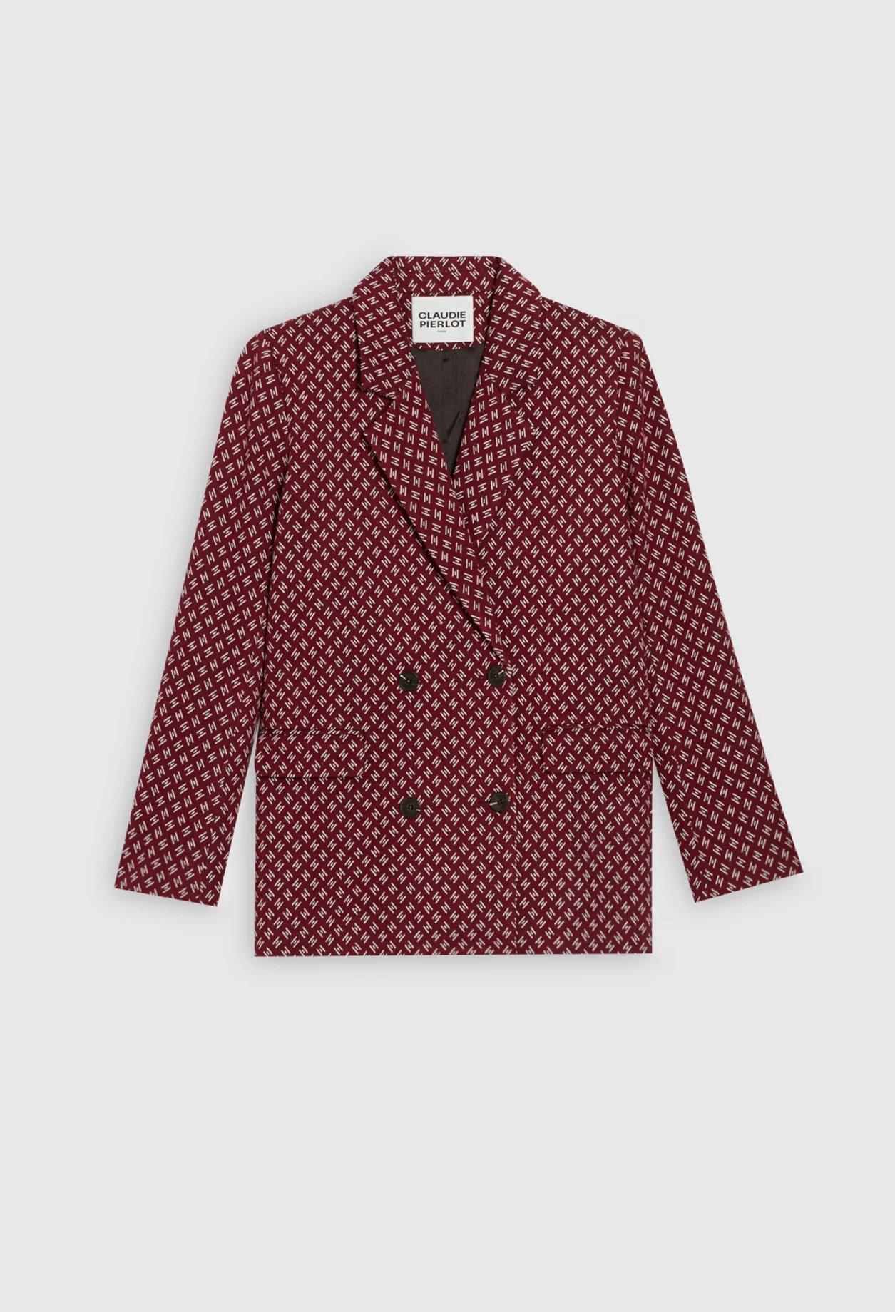 Veste bicolore de blazer imprimé