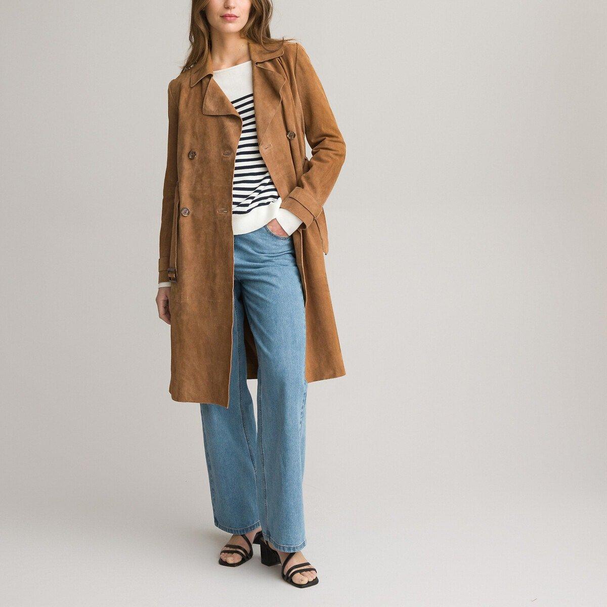 La Redoute Collections – Veste trench long cuir à 299,99 € chez La Redoute